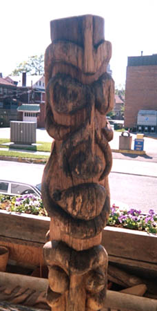 Completed totem on delivery day