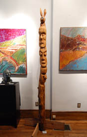 Oak Rabbit Totem Pole