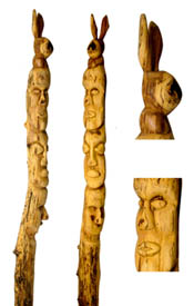 Oak Rabbit Totem Pole